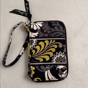 Vera Bradley Baroque multicolor gray black yellow wristlet
